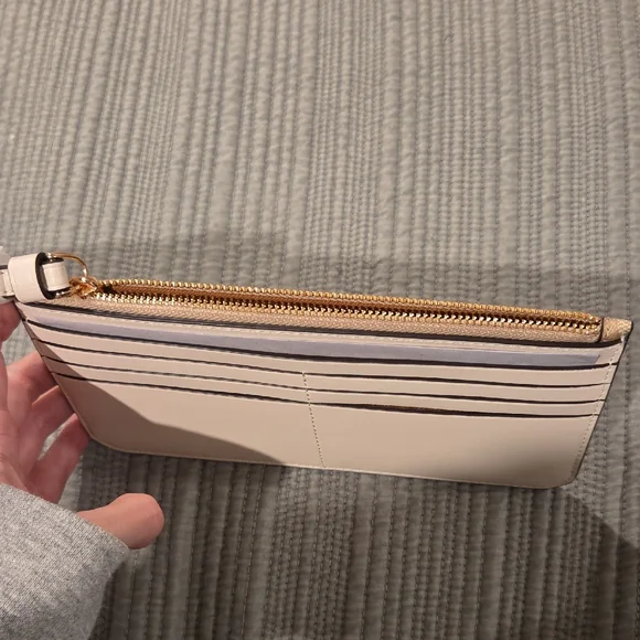 Brand New Coach Tan Wristlet with Cream Details w/o Tags - Picture 3 of 3